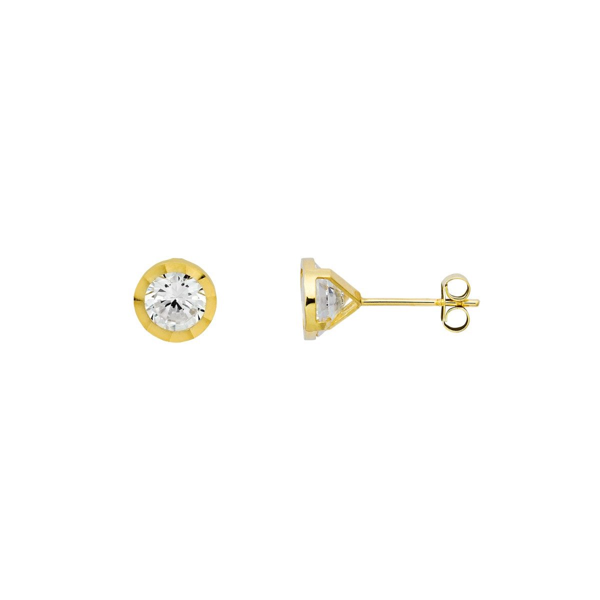 Paar Ohrstecker Ohrstecker Damen Fine Zirkonia 585er Gelbgold XG14K6094G