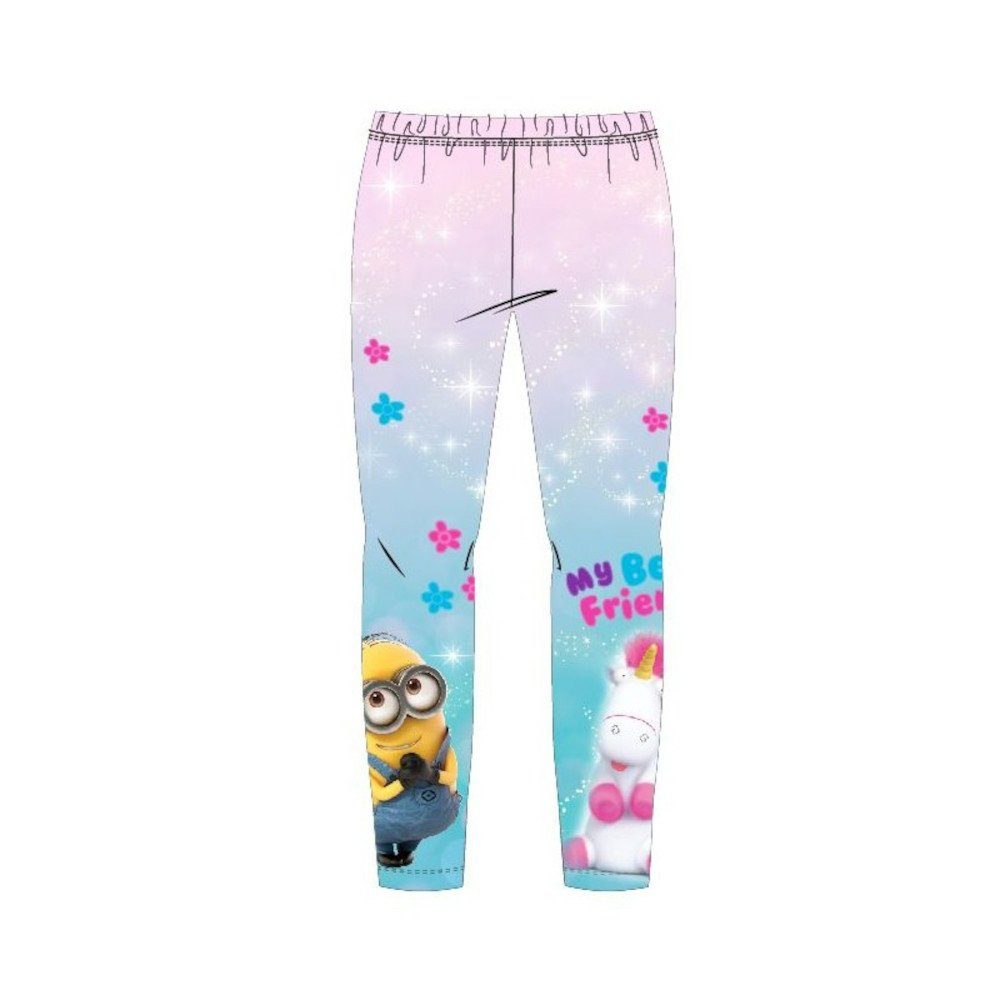 Minions Leggings Minions 'My Best Friend' Mädchen Leggings, Farbverlauf Pink-Blau