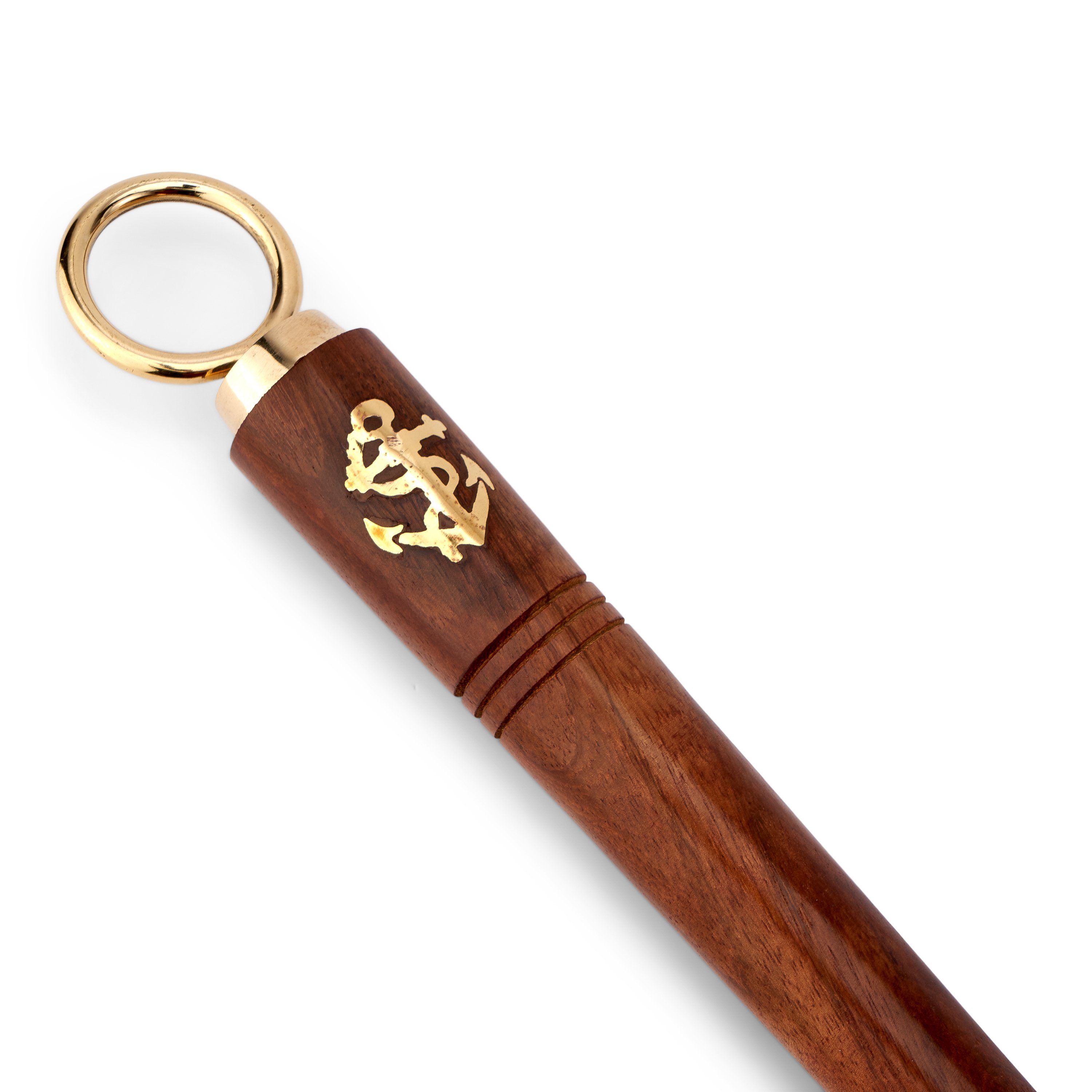 NKlaus Dekofigur 46cm Schuhlöffel lang aus Messing gold mit Holzgriff Schuh günstig online kaufen