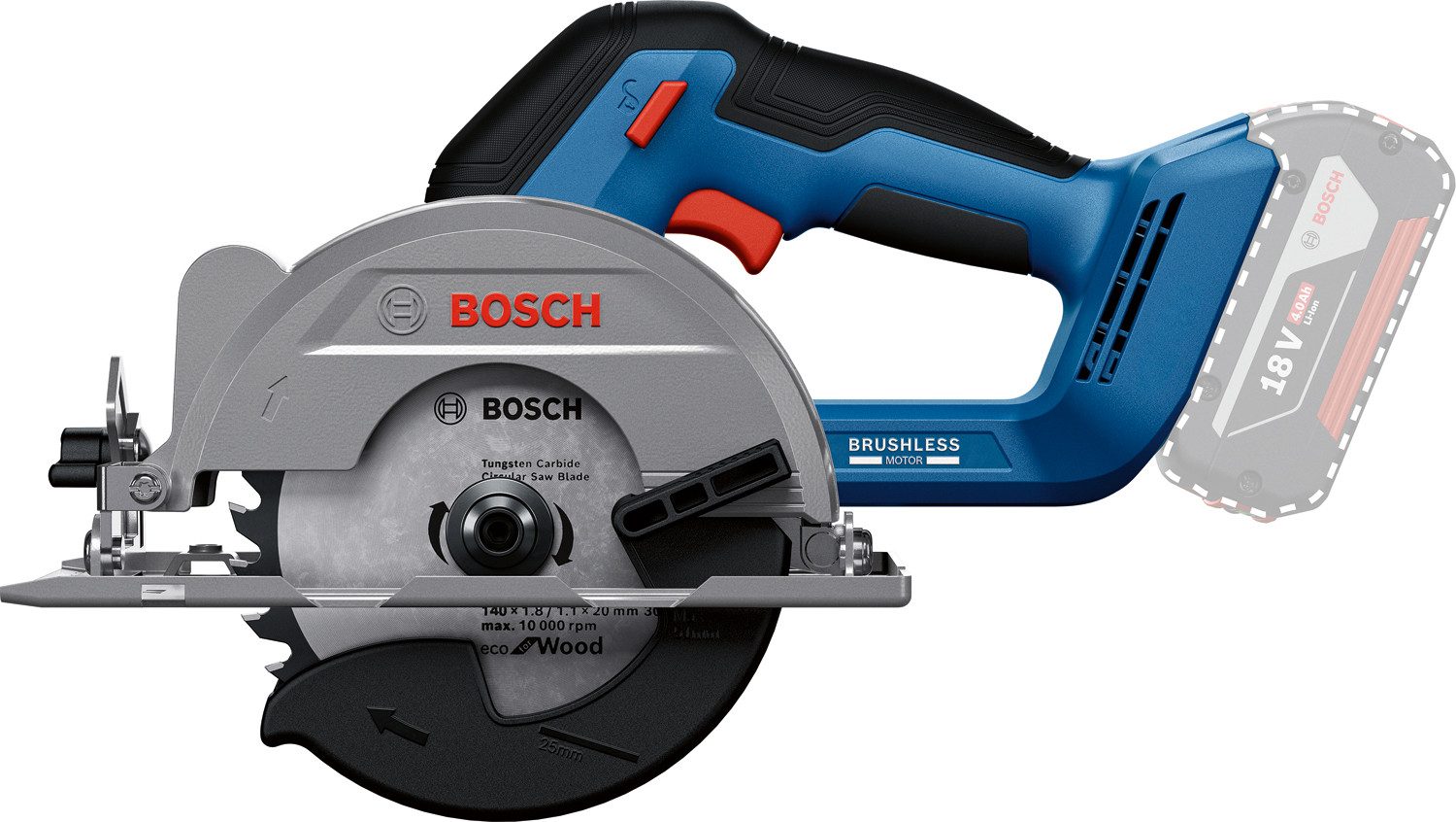 Bosch Professional Akku-Handkreissäge GKS 18V-51 Solo, ohne Akku und Ladegerät