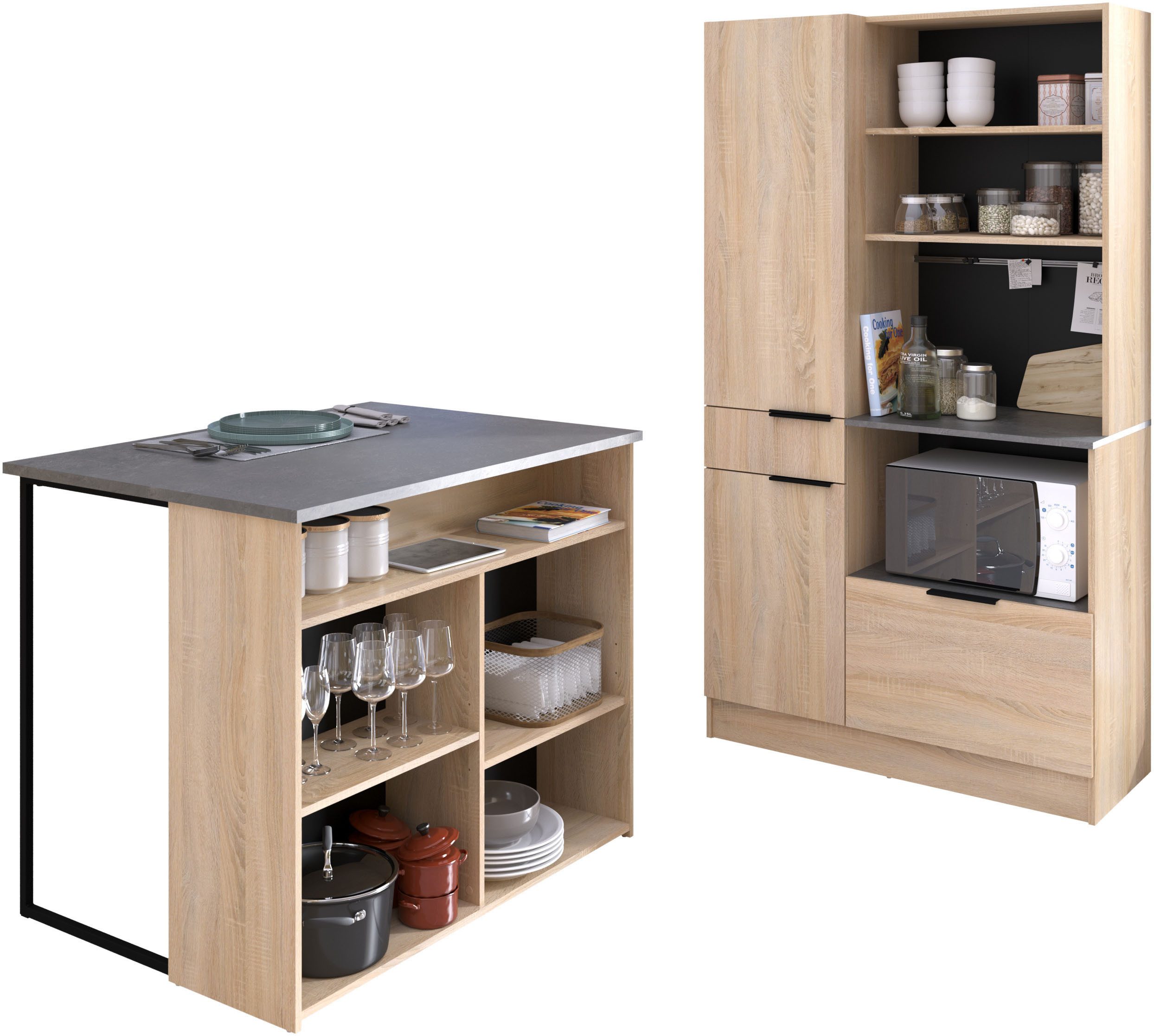 Parisot Schrank-Set Fumay, Individuell stellbar, (Set, 2-St), viel Stauraum günstig online kaufen