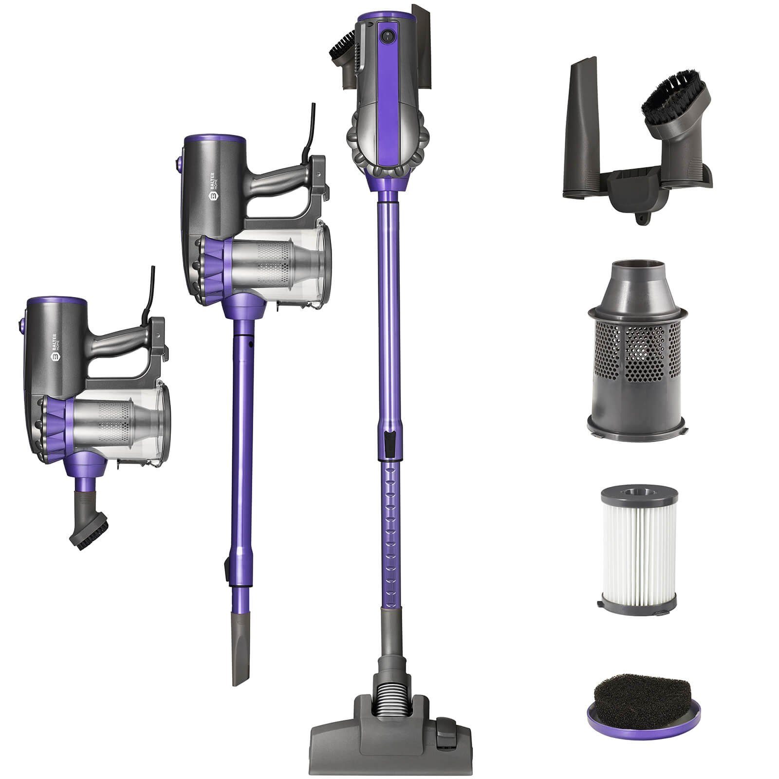 Balter Handstaubsauger Vento H2 Purple, Staubsauger, Handstaubsauger, Beutellos, 600W, Wandhalterung, 5M Kabel