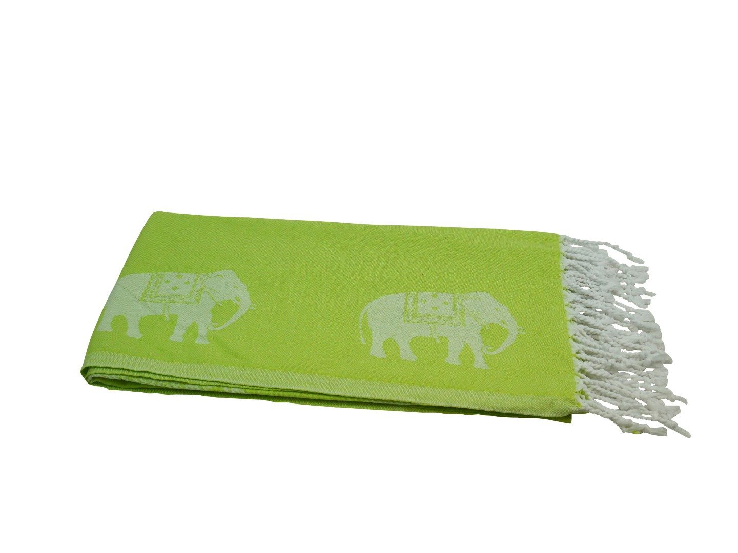 my Hamam Saunatuch Hamamtuch Saunatuch mit Elefanten-Muster (klein), Baumwolle (1-St), mit Fransen, saugstark, vielseitig u. kompakt