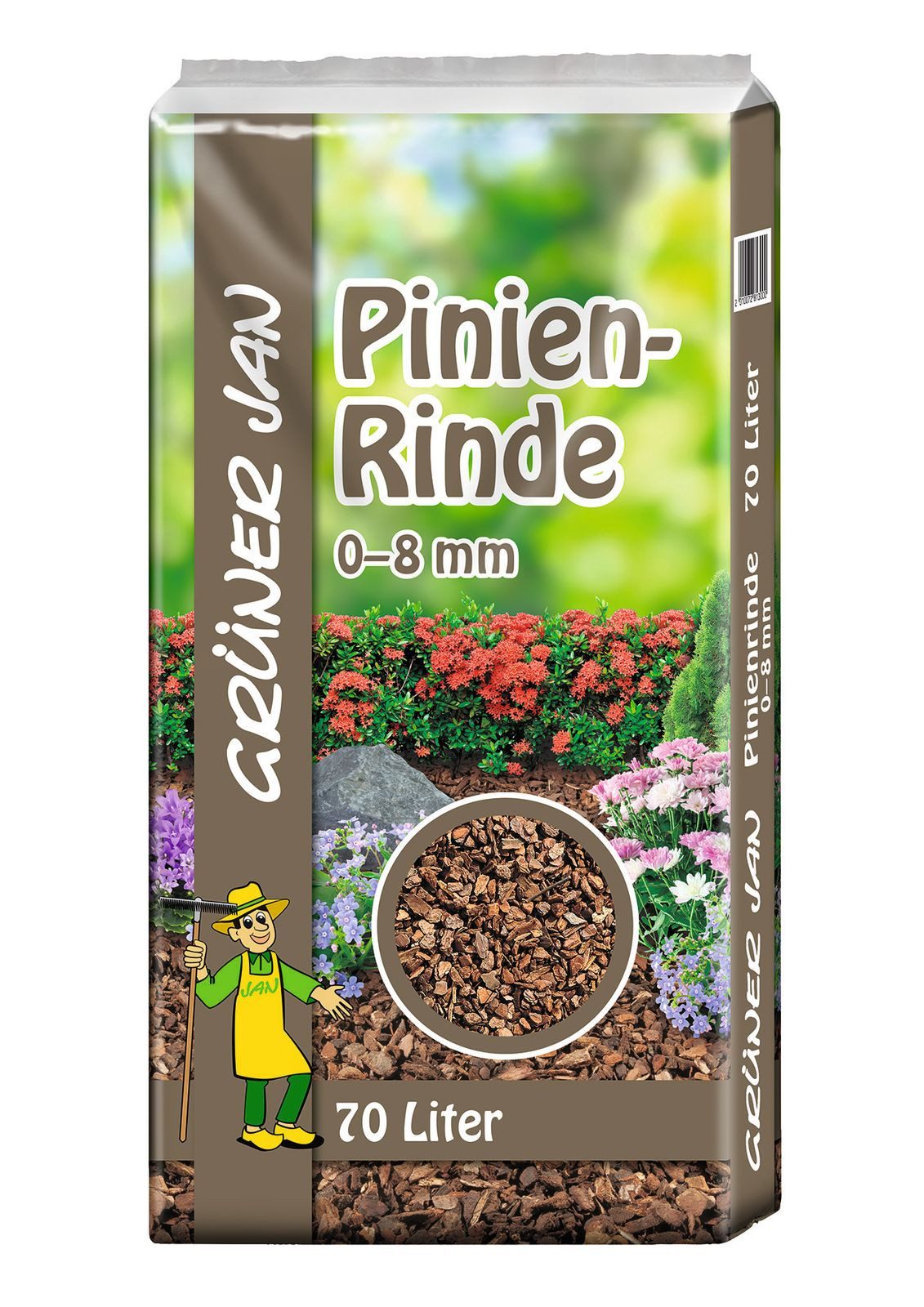 BURI Rindenmulch Pinienrinde 70 L 0-8mm Körnung Pinienmulch Dekorrinde Rindenmulch