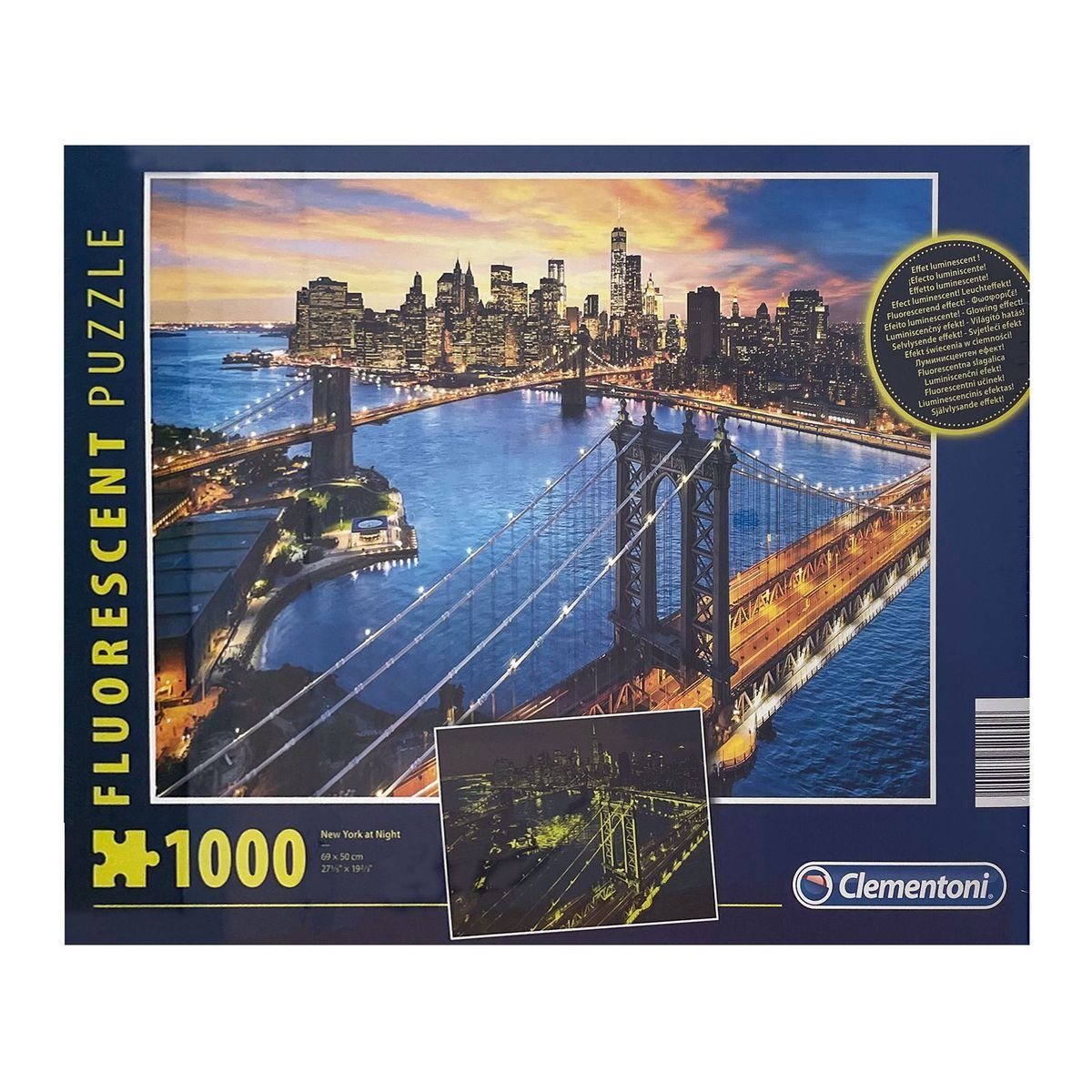 Clementoni® Puzzle Clementoni 97769 - Fluorescent-Puzzle - New York, 1000  Teile, leuchtet im Dunkeln, 1000 Puzzleteile