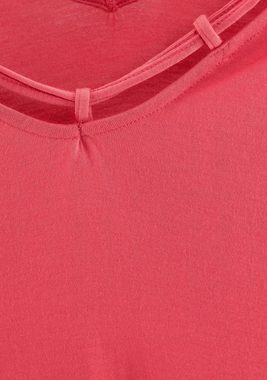 s.Oliver T-Shirt mit Zierbändern am Ausschnitt