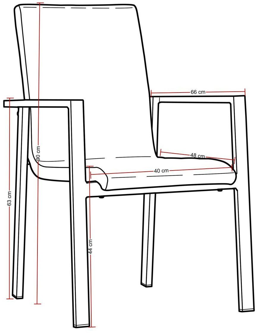 Destiny Gartensessel TORINO Obermaterial Sessel (Set, 2-St), wetterbeständig, schnelltrocknend Olefin