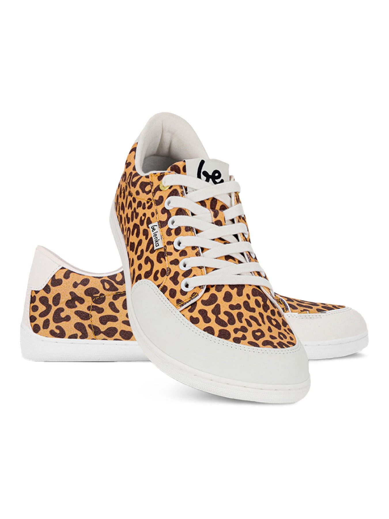Be Lenka Barfussschuhe Rebound (flexible Sohle, pures Barfußgefühl) Leopard Sneaker