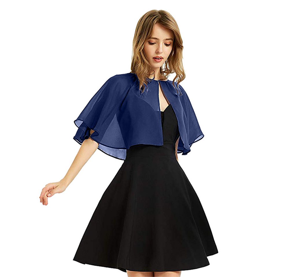 Zaewry Bolero Damen-Bolero aus Chiffon,Halbarm, kurzes Abendkleid-Schal Schal, Hochzeit, Cape, Bolero, Chiffon Coverup,Sommer Strickjacke