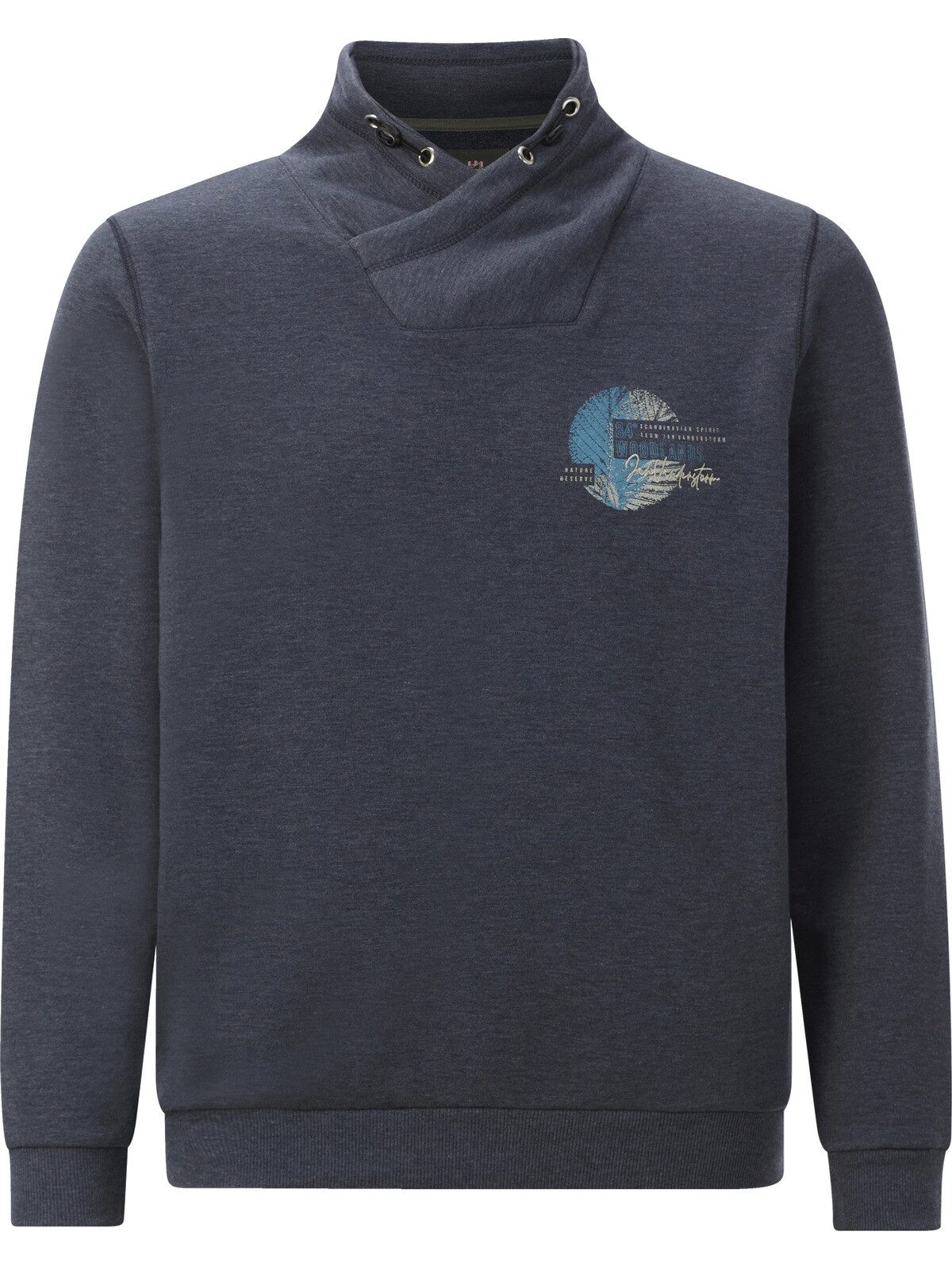 Jan Vanderstorm Sweatshirt ROLFBORG mit Melange-Effekt
