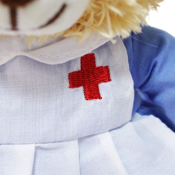BEMIRO Tierkuscheltier Teddybär Krankenschwester "Gitti" - ca. 17,5 cm