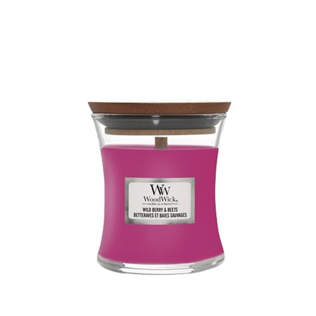 Woodwick Duftkerze Wild Berry & Beets Duftkerze mit Holzdocht 85 g