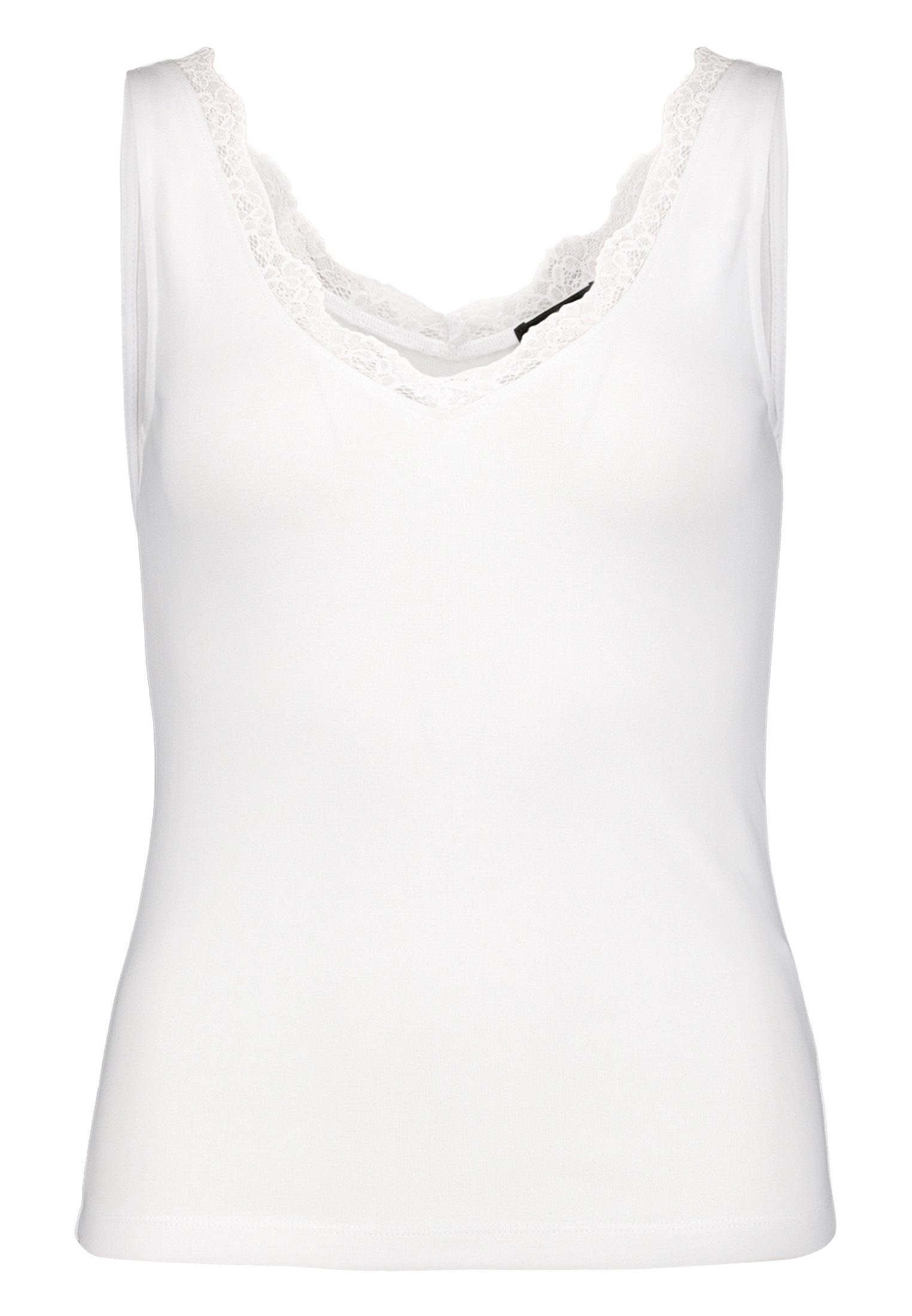 Zero Trägertop Damen mit Spitzenkante Spitze