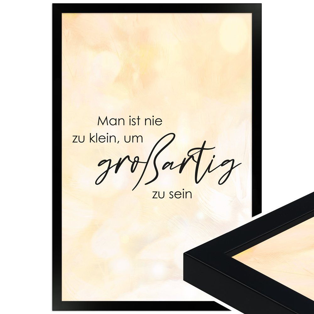 WANDStyle Bild mit Rahmen Großartig sein, süße Sprüche fürs Kinderzimmer