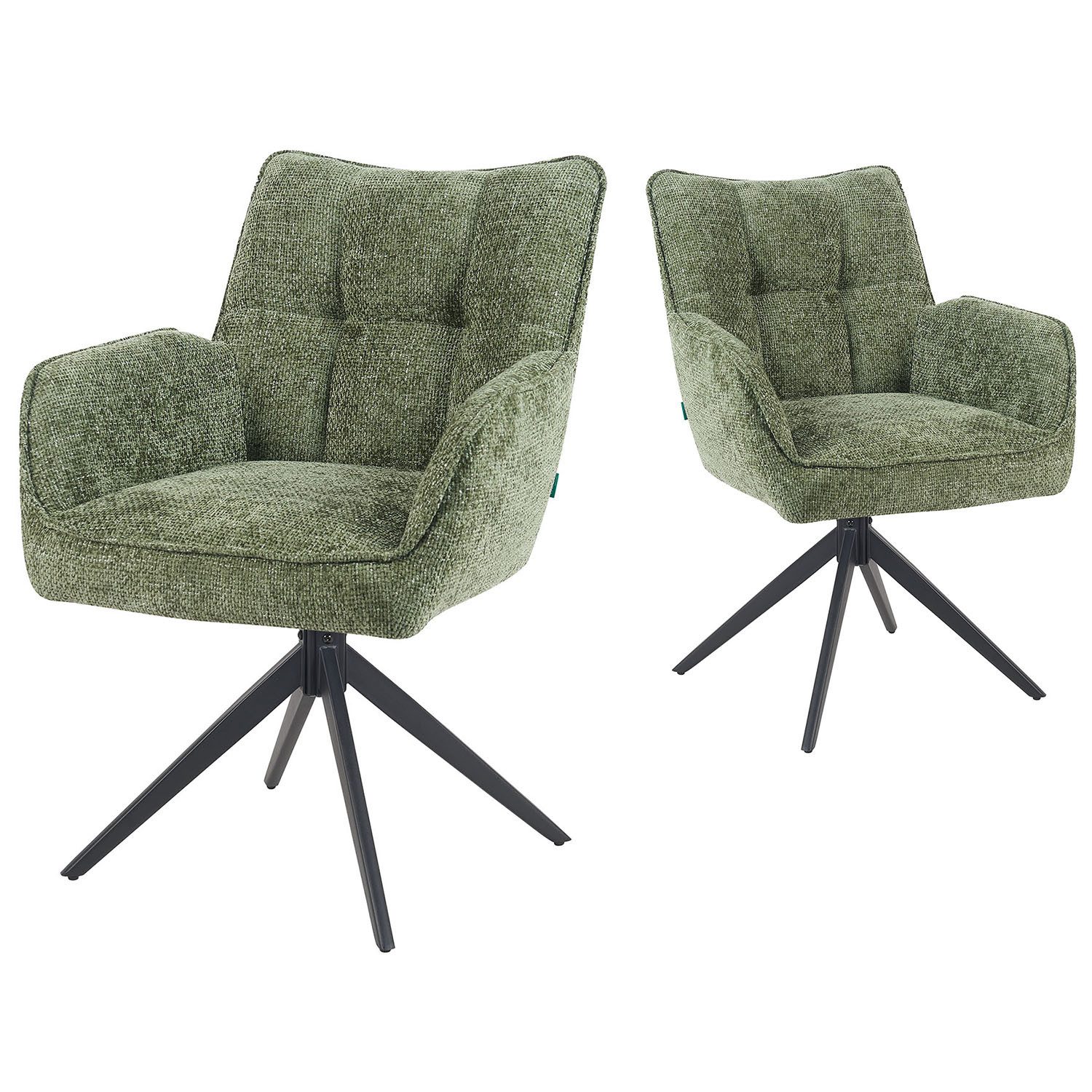 DUBI Möbel Polsterstuhl Mika-Enya 2er-Set, Federkern, günstig online kaufen