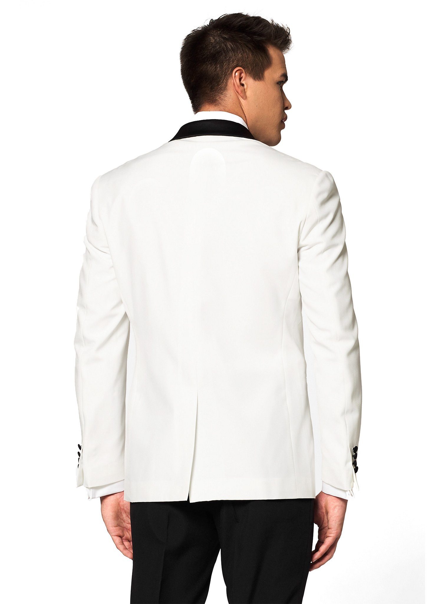 Opposuits Anzug Tuxedo Smoking - Karneval Faschingskostüm Herren Oberstylischer Smoking Anzug in Perlweiß