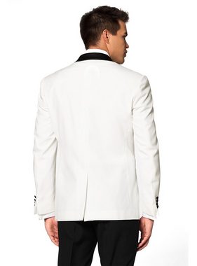Opposuits Partyanzug Tuxedo Pearly White, Oberstylischer Smoking Anzug in Perlweiß