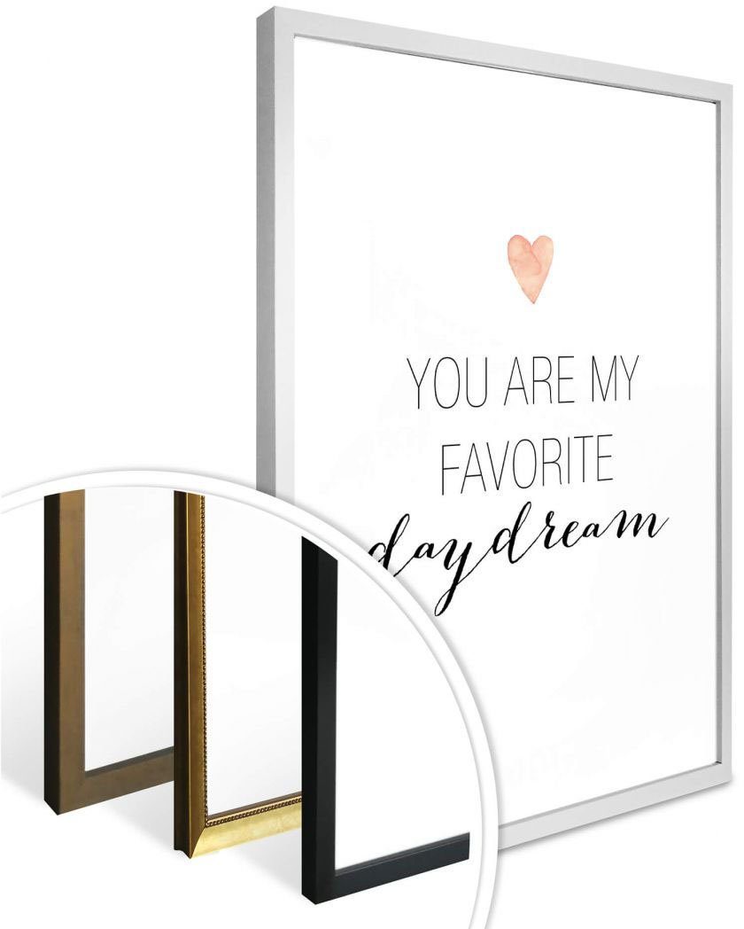 Wall-Art Poster Daydream, Schriftzug Wandbild, St), Wandposter Poster, Bild, (1