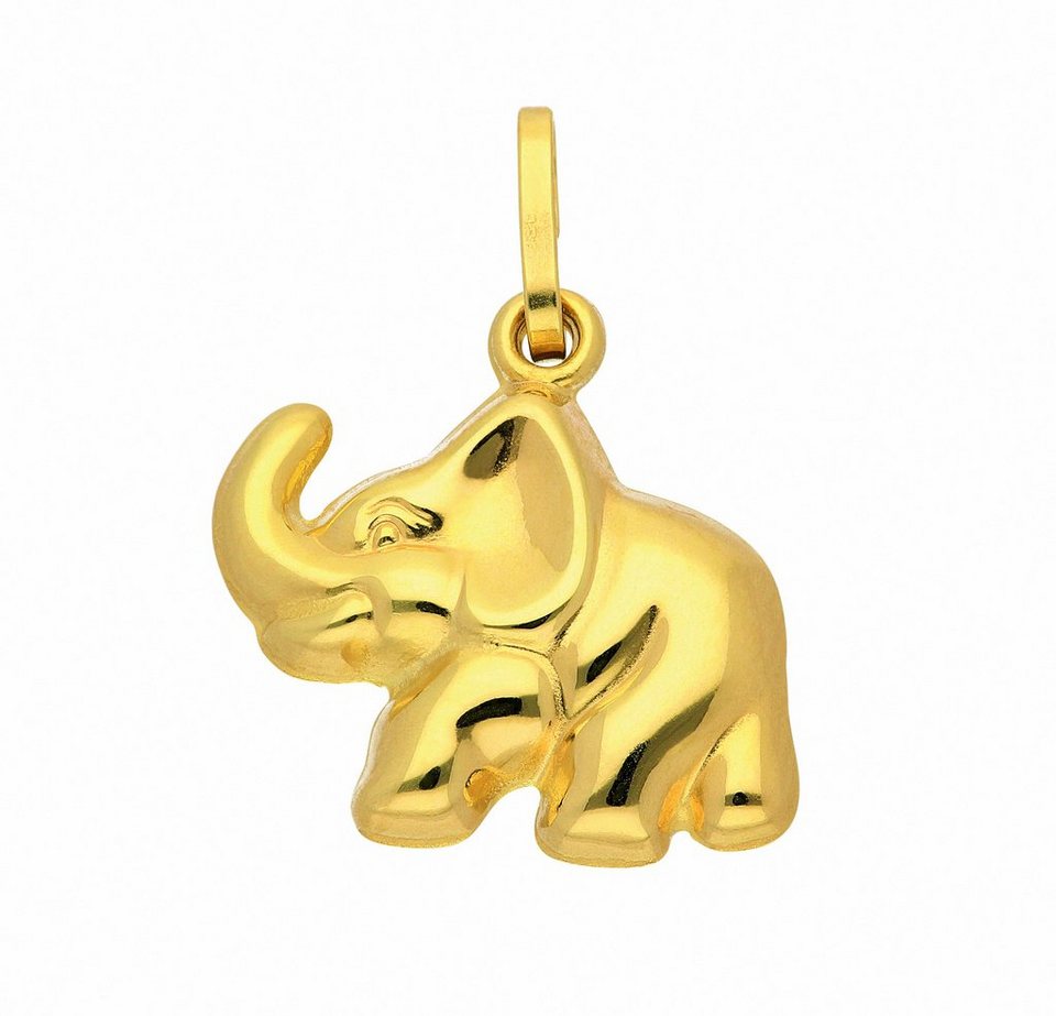 für Kettenanhänger 333 Adelia´s Damen Damen Goldschmuck Gold Anhänger Elefant, 333 Gold Goldschmuck