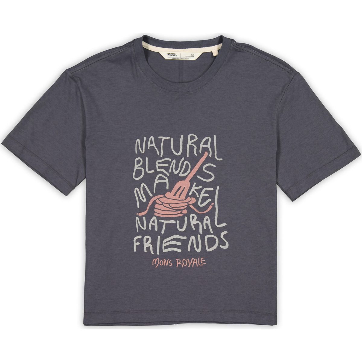 Mons Royale Kurzarmshirt Womens Yonder Merino Organic Cotton Tee-shirt