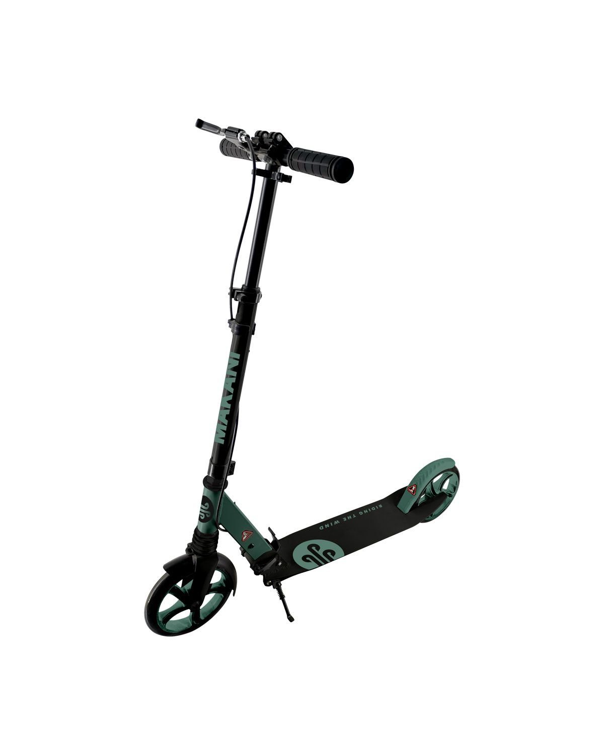 Makani Cityroller Scooter Vale, PU-Räder mit Federung, klappbar, Handbremse, Seitenständer grün