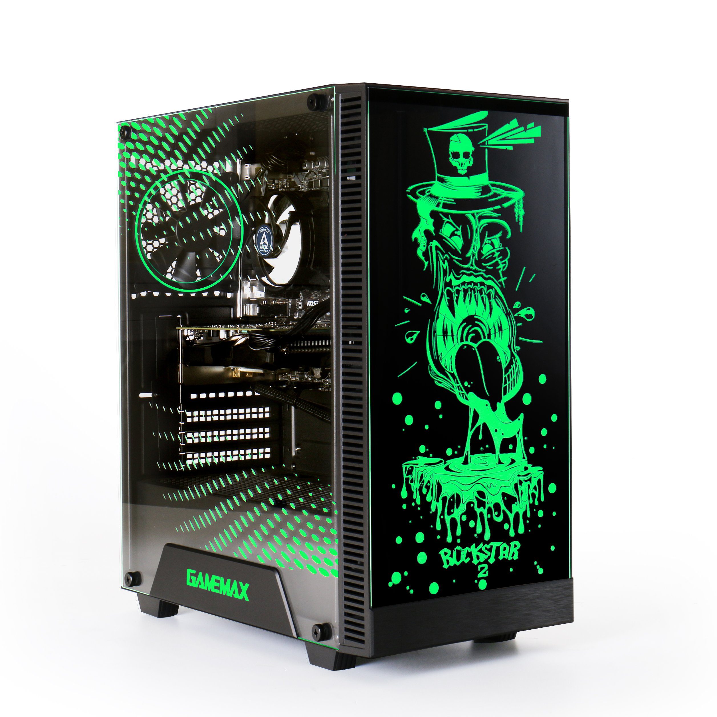 Hyrican Rockstar 6736 Gaming-PC 2000 Graphics, 5 Ryzen GB 16 RAM, Windows Radeon SSD, Luftkühlung, 11) (AMD 5600G, GB