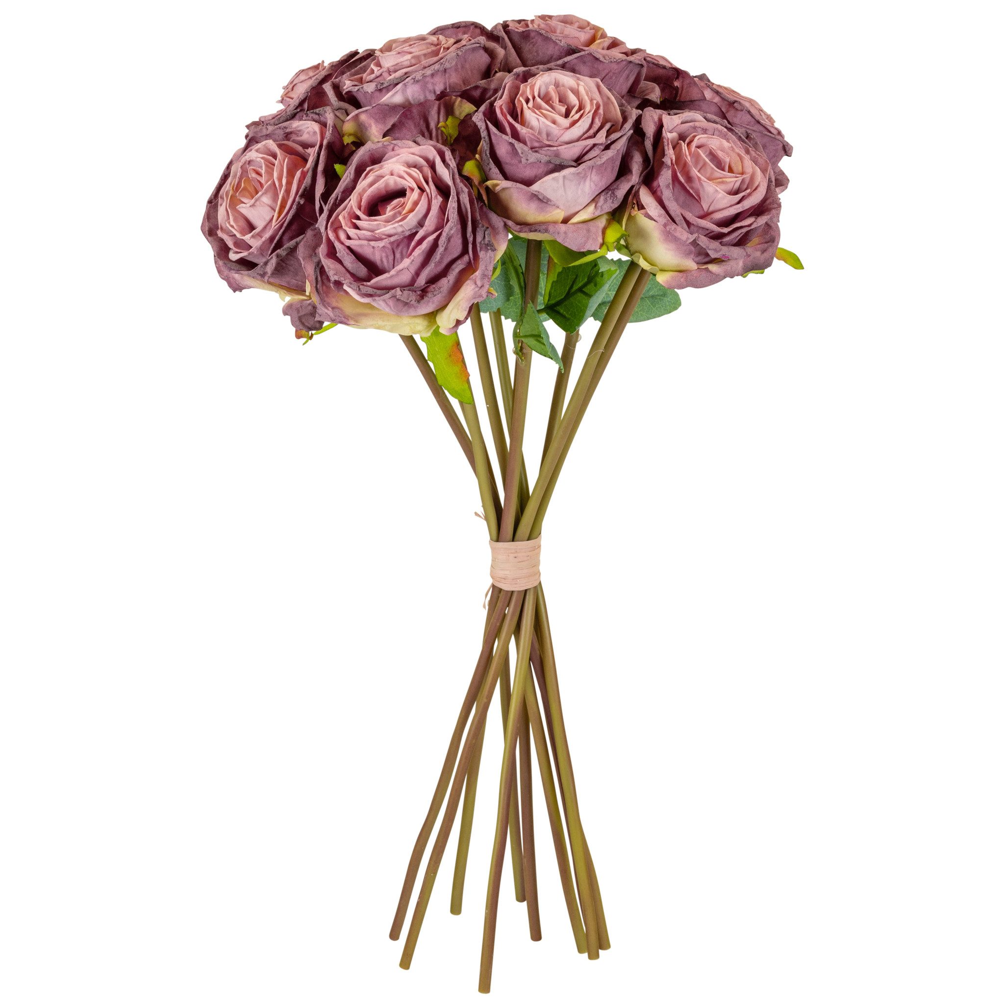 Kunstblume Rosen künstlicher Blumenstrauß in Trockenoptik günstig online kaufen