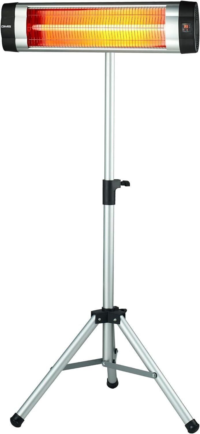 DMS Heizgerät DMS Heizstrahler Terrassenstrahler 2in1 Stativ Wandhalterung Fernbed.
