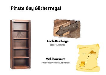Cilek Bücherregal Pirate Bay, mit Aufdruck, Breite 71 cm, sicherer Stand, mit Wandbefestigung