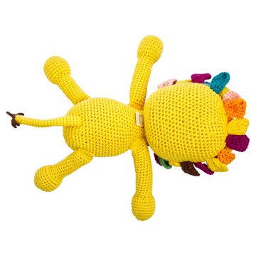 miniHeld Babypuppe Handgestrickter Löwe "Lio" gehäkelt Spielzeug 28 cm aus Baumwolle