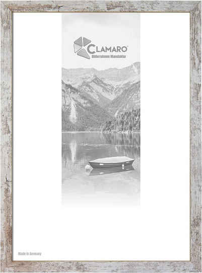 Clamaro Bilderrahmen Bilderrahmen Vintage Weiss CLAMARO Collage nach Maß FSC® Holz Modern eckig M3016 80x100 in Vintage Weiss