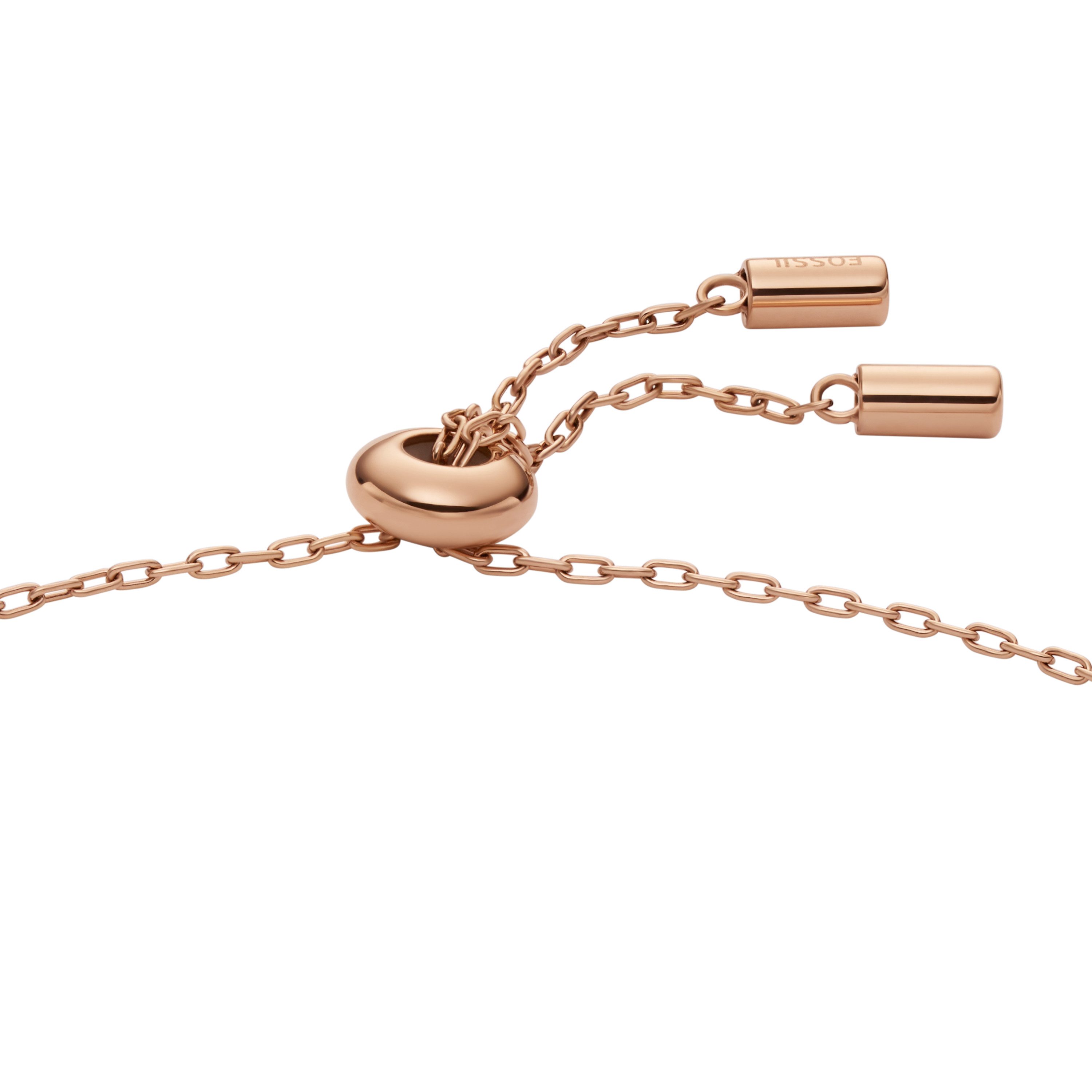 Fossil Armband Schmuck Geschenk Edelstahl Armschmuck MERRIT, mit Glasstein - mit Perlmutt
