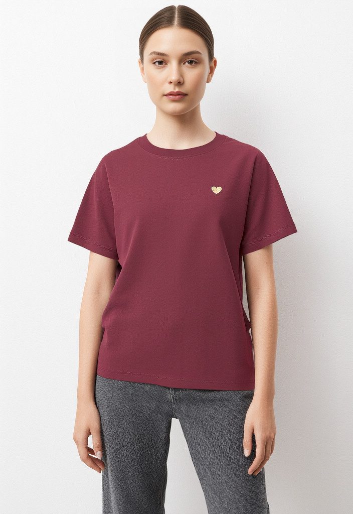 JDY Kurzarmshirt JDYPISA S/S PRINT TOP JRS NOOS mit Herz Stickerei günstig online kaufen