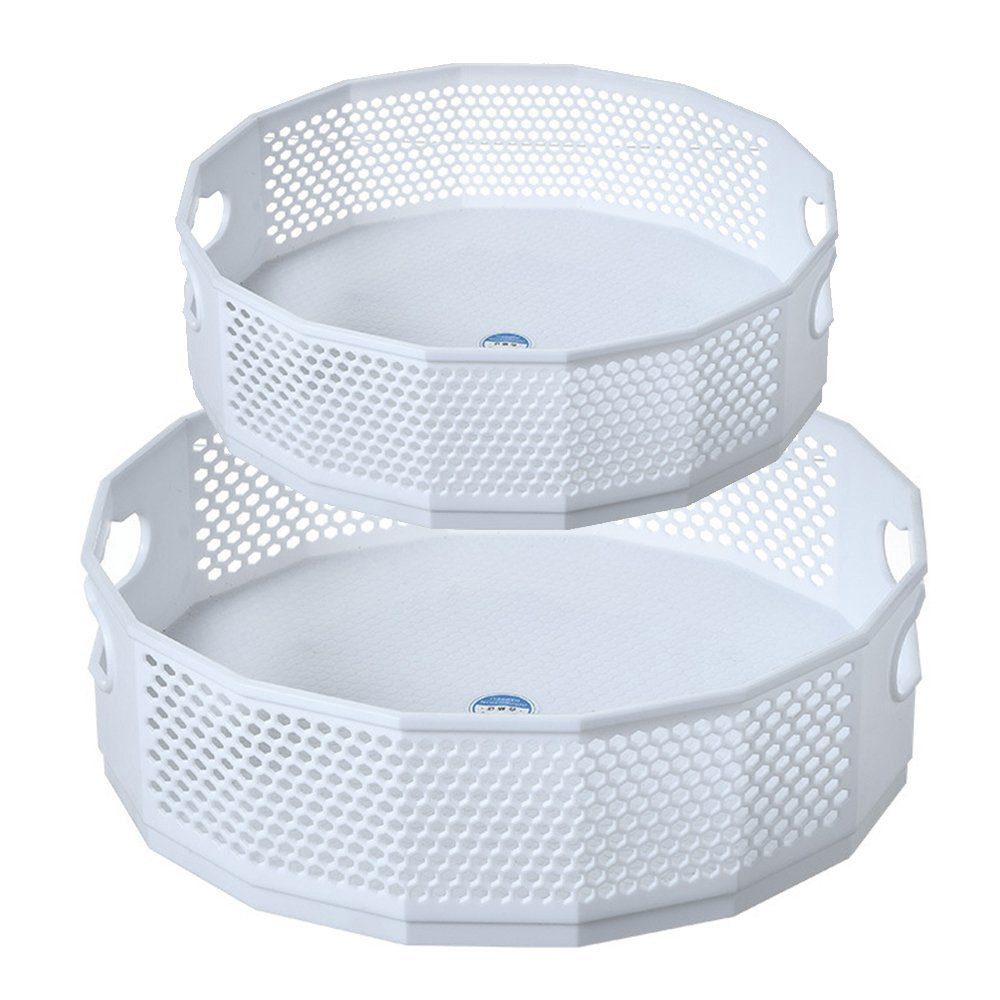 TUWENA Gewürzregal Drehteller Organizer, 2 Stück Lazy Susan Drehbares Gewürzregal Küchen