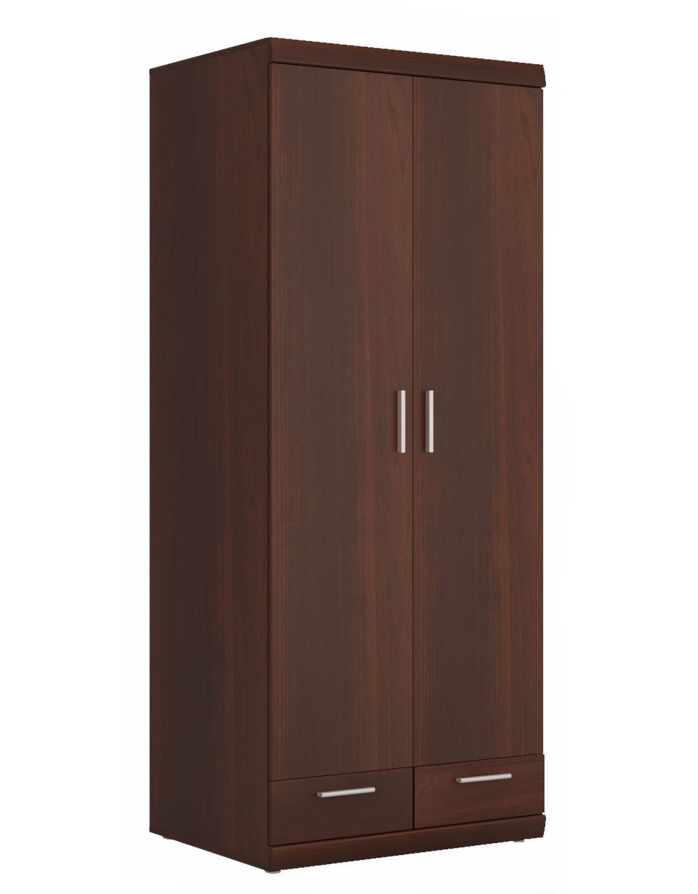 Feldmann-Wohnen Drehtürenschrank Imperial (mit Türen mit Schubladen, 1-St., moderne Optik mit Türen mit Schubladen) 80x60,5x195cm 2-türig Nussbaum Imperial