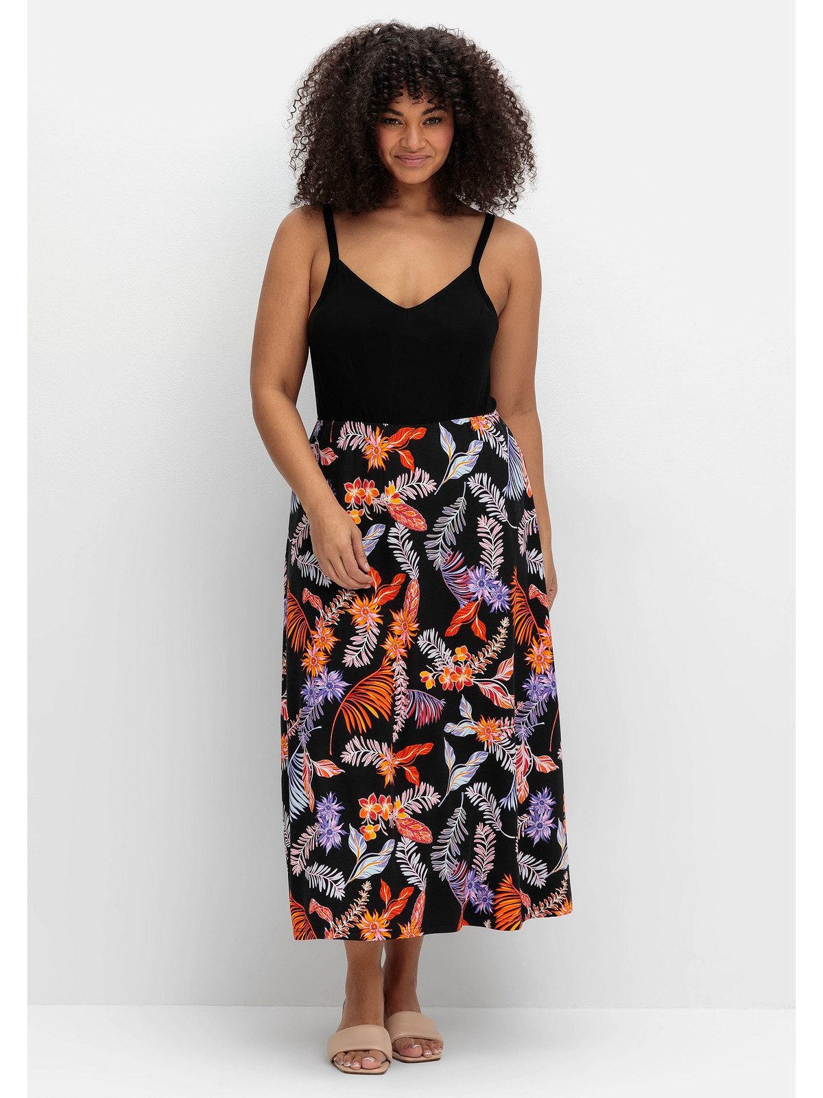 Sheego Sommerkleid Große Größen mit Blumenprint, günstig online kaufen