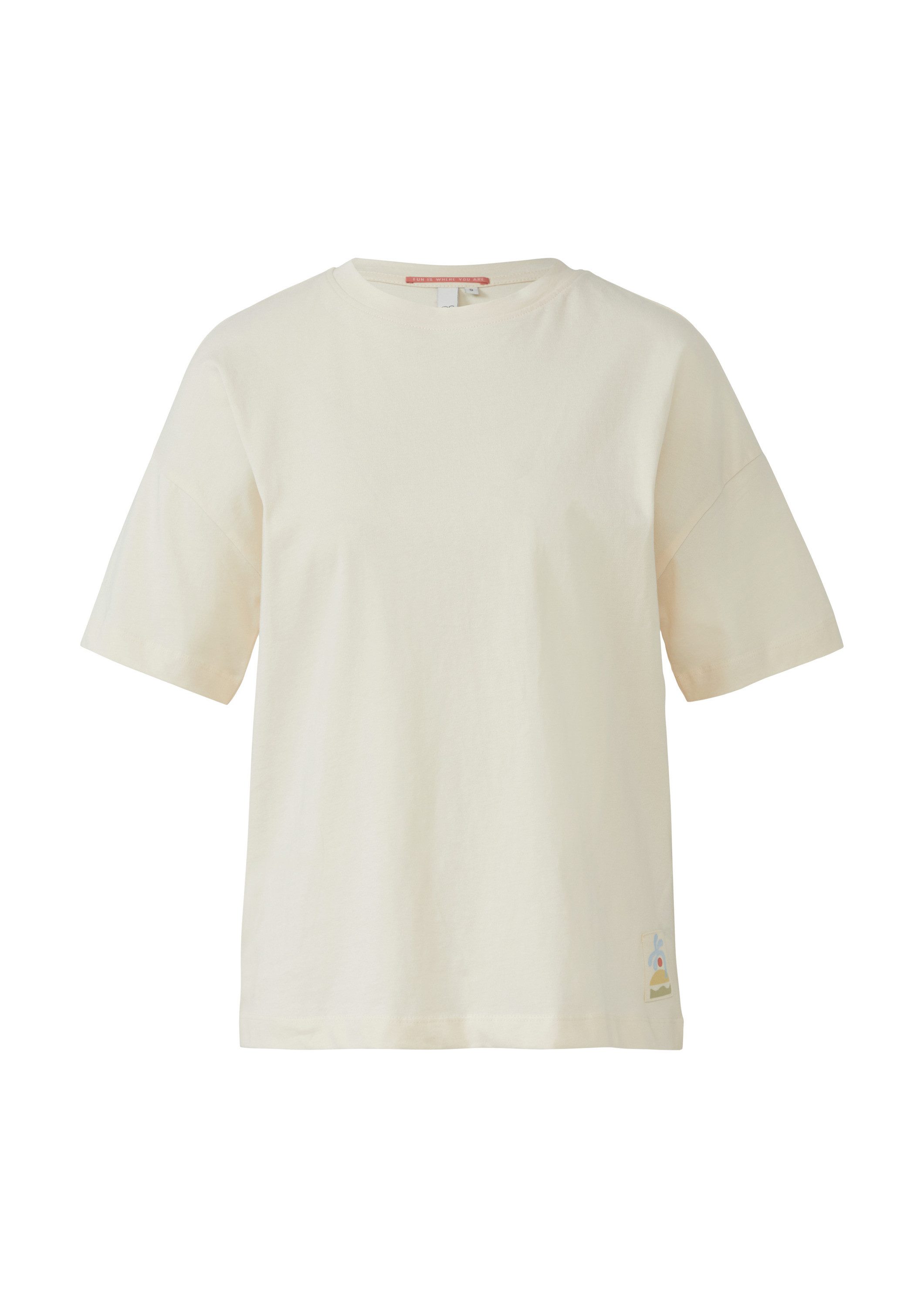 QS Kurzarmshirt T-Shirt Uni-Shirt im Loose Fit günstig online kaufen