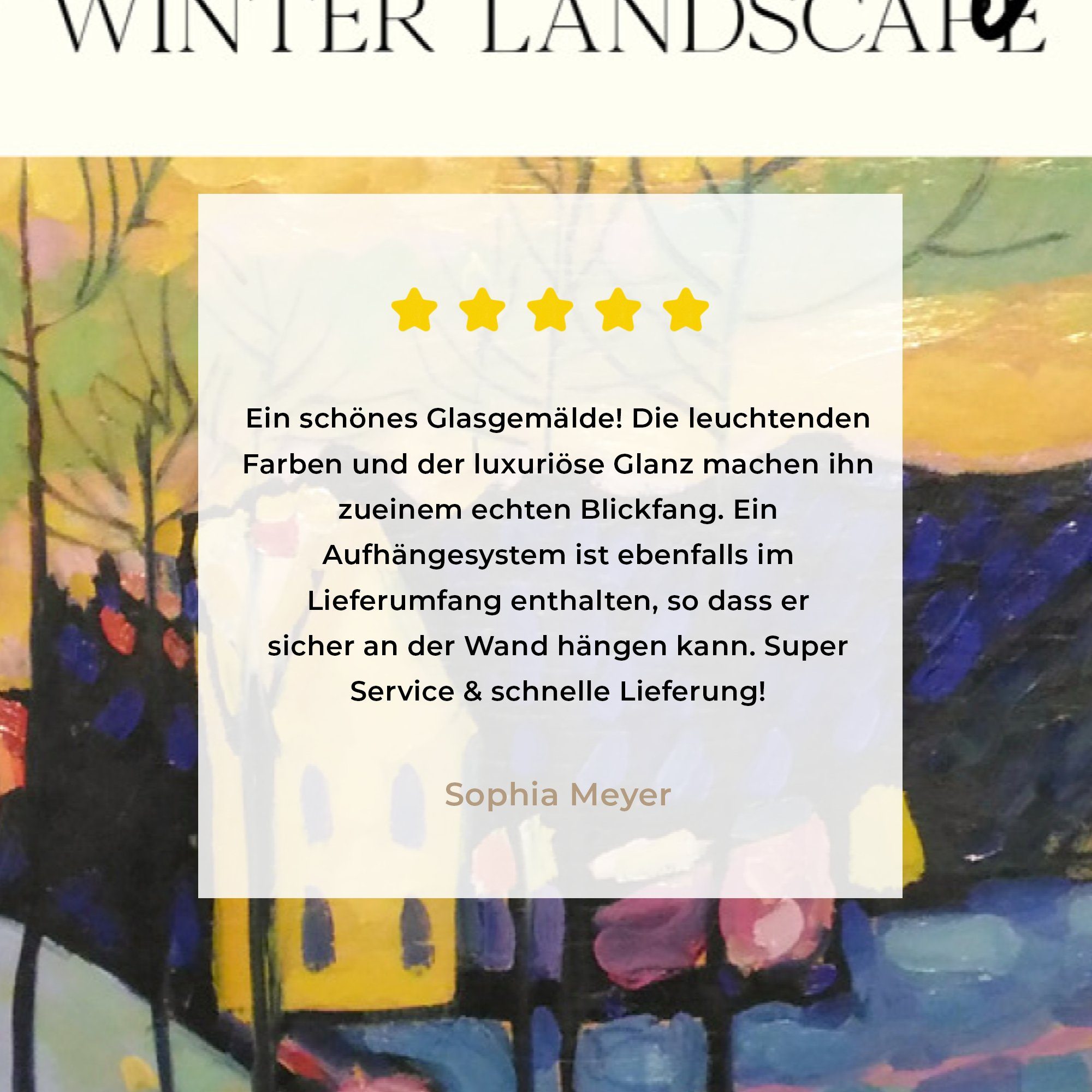 (1 & Acrylglasbild Schlafzimmer Kandinsky, Wohnzimmer Acrylglasbilder St), - MuchoWow Wassily Winterlandschaft