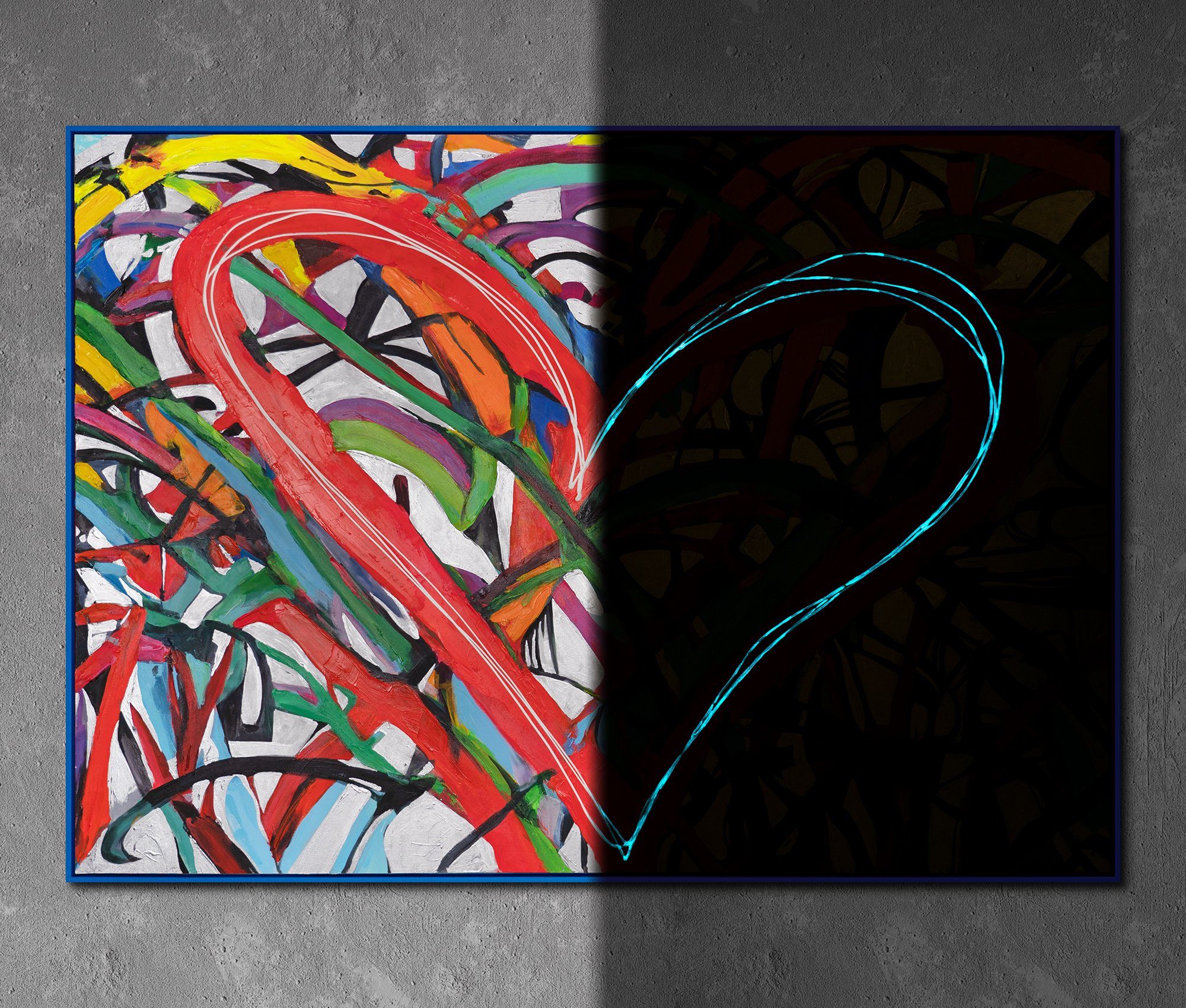 YS-Art Gemälde Tanz der Herzen, Abstraktion