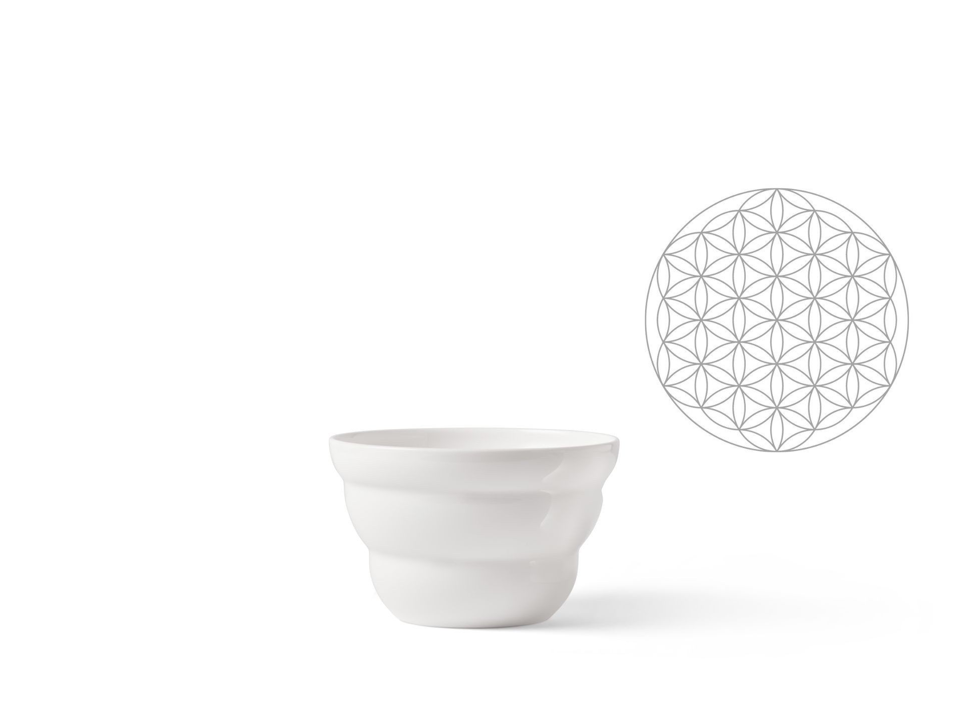 LivingDesigns Müslischale Shinno Blume des Lebens, Porzellan