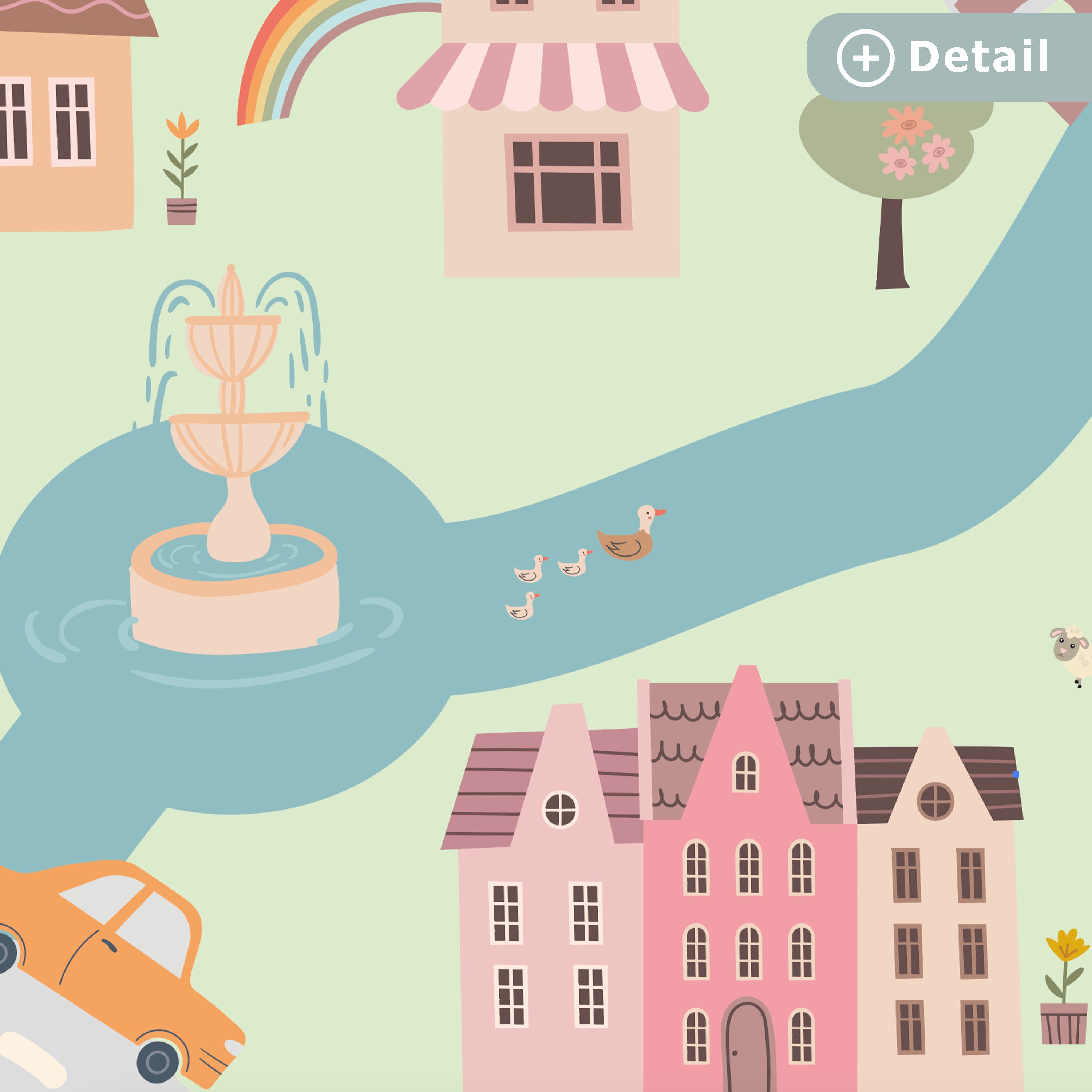 LetsPlaymats Spielmatte Jahreszeiten - Stadt - Häuser - Straße - Kinder - A günstig online kaufen