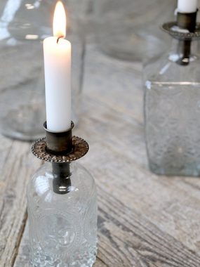 Chic Antique Kerzenhalter Flaschenaufsatz dekorativem Rand