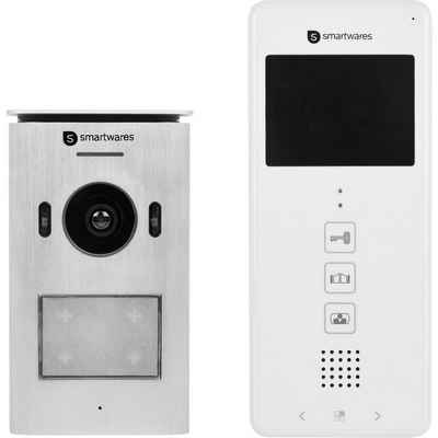 smartwares Video Türsprechanlage Video-Türsprechanlage (Beleuchtetes Namensschild)
