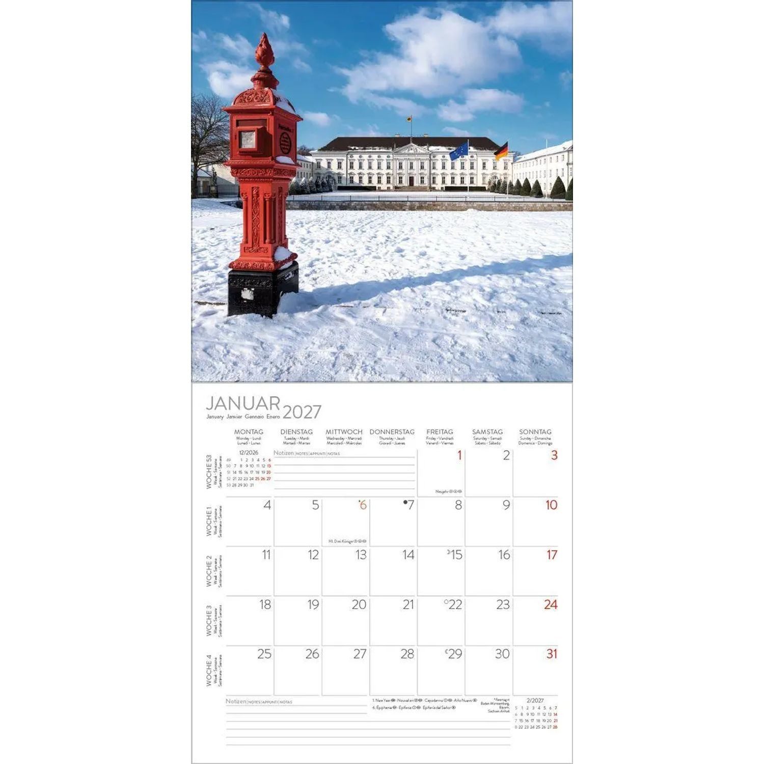 Korsch Verlag Wandkalender Berlin 2027 – Bild 2 von 5