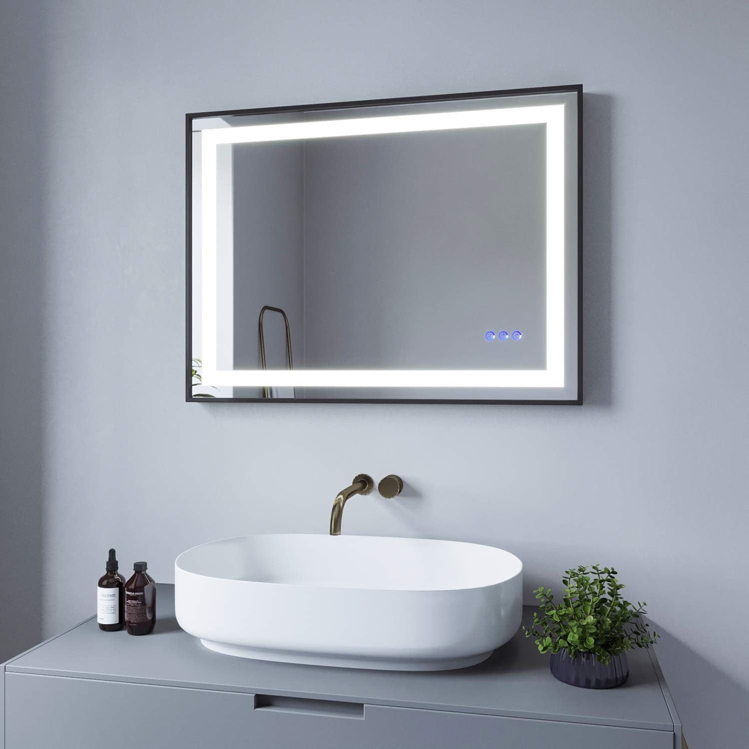 AQUABATOS LED-Lichtspiegel Spiegel mit Beleuchtung 80x60 günstig online kaufen