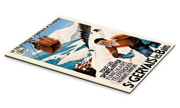 Posterlounge XXL-Wandbild Vintage Ski Collection, St.-Gervais-les-Bains, Frankreich, Vintage Illustration