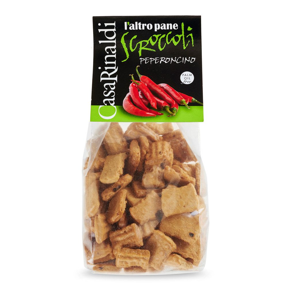 Casa Rinaldi Knabberei, Traditionelle Scroccoli Salziger Snack mit Chili im Beutel 300g