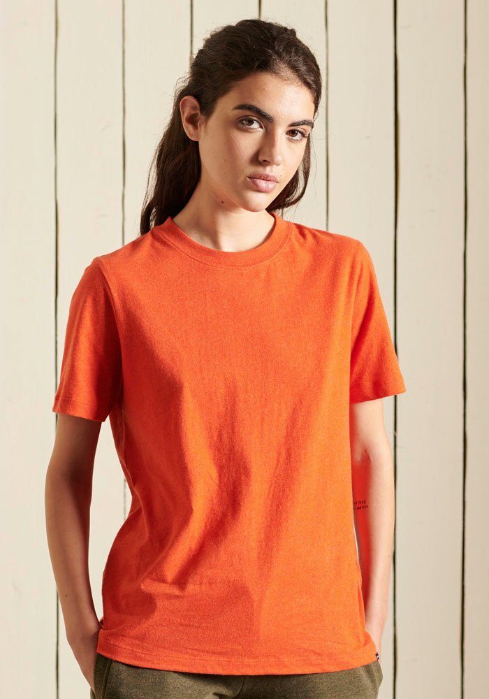 Bio-Baumwolle Logo Superdry Vintage orange T-Shirt T-Shirt bright aus