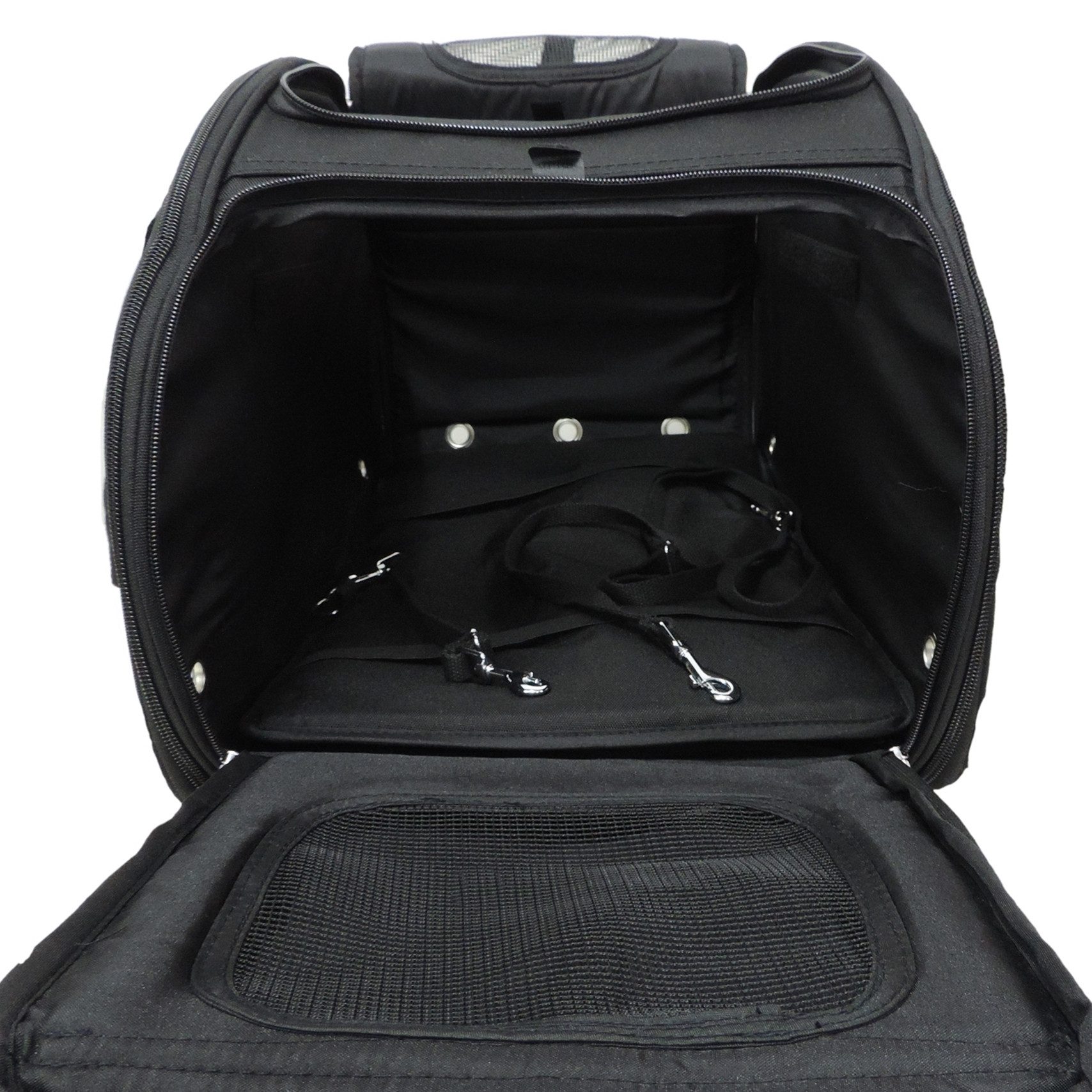 Eichhorn Kinderwagen Tiertransporttasche Close2Me Travel Deluxe Haustier-Tragetasche bis 10,00 kg, mit extra viel Platz, gepolstertem Liegepad und 2x Anleinmöglichkeit