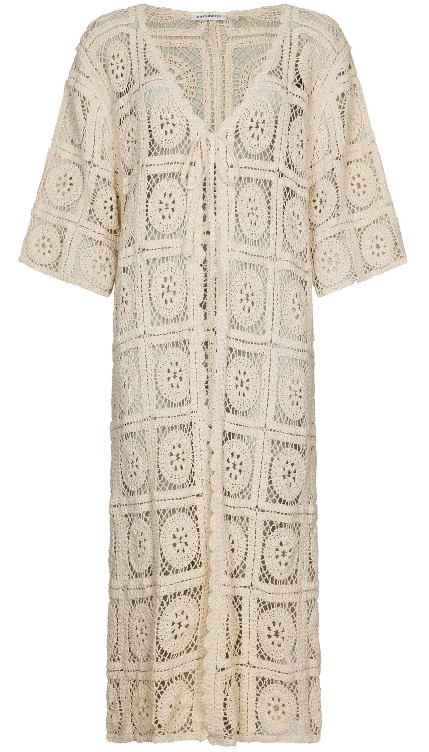 Pastunette Cardigan Damen Sommer Strickmantel Häkel Lochmuster (1-tlg) Baumwolle